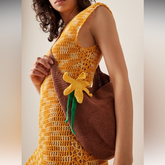 Memorial Day Moda Operandi exclusive knitted cotton shoulder bag-NWT- never worn - Picture 3 of 10